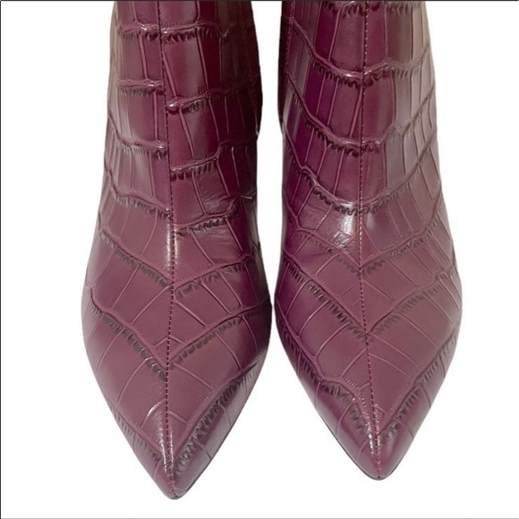 🌟NWOB🌟 Marc Fisher Women’s Unno Purple Crocodile Leather Bootie Sz. 9 - Picture 8 of 8